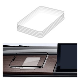 DUSCOKE Car Dashboard Anti-Slip Mat, 2.95" x 2.48" Transparent Traceless Auto Dash Sticky Gel Pad, Washable & Reusable Double-Sided Gripping Pad for Vehicle, Office, Home (5PCS)