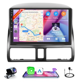 Roinvou 2+64G CarPlay Radio for Honda CRV 2002 2003 2004 2005 2006, 9'' Touch Screen for CRV Head Unit Radio with Wireless Carplay Android Auto GPS Navigation Bluetooth 5GHz WiFi + Backup Camera