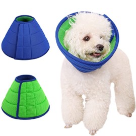 KIKNIN Extra Soft Dog Cone for Dogs After Surgery, Breathable Dog Cones for Large Medium Small Dogs and Cats, Lightweight Dog Recovery Collar for Pets