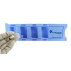 Medikamentendispenser Tablettenbox Pillenbox Tages - Dispenser mit 4 Fächer(blau Standard,10
