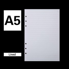 A5 Refills Paper, 480 Pages/240 Sheets Refill Pad, Insert Ruled Lined Paper, 6 Hole Loose Leaf Punched Paper Refill For Diary, Notebook (Lined(A5)