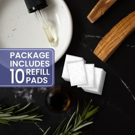 AromaHouse Aromatherapy Diffuser Unscented Refill Pads for Essential Oil for Use with ScentBall, Carsceter Aromakey, Aromapod & Mio, 10 Count