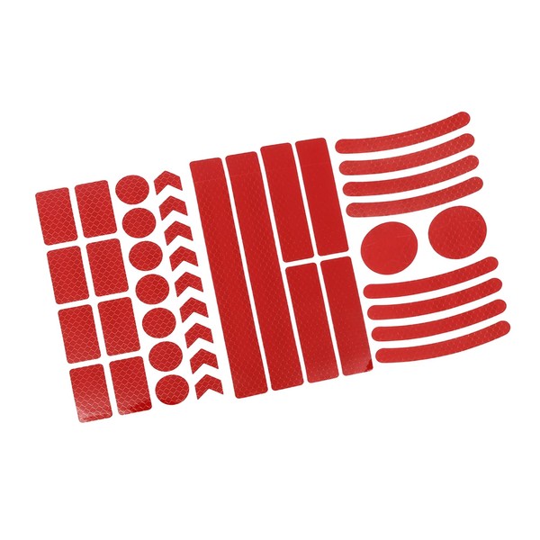 REPAIROCK 42pcs Red Reflective Stickers Tape Waterproof Decals for Car
