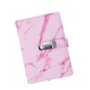 A5 Note Book PU Leather Cover Password Lock Notepad Diary