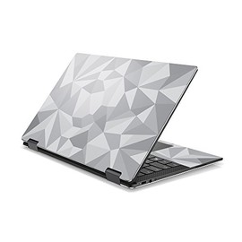 MightySkins Skin Compatible with DELL XPS 13 9365 2-in-1 (2017) - Gray Polygon | Protective, Durable, and Unique Vinyl Decal wrap Cover | Easy to Apply, Remove, and Change Styles | Made in The USA