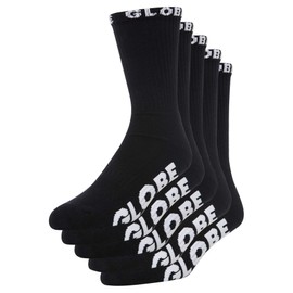 Globe Blackout 5 Pair Men's Socks, Black, FR: M (Manufacturer Size: 7-11)