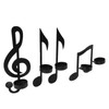 4Pcs Unique Iron Black Music Note Wall Sconce Candle Holder