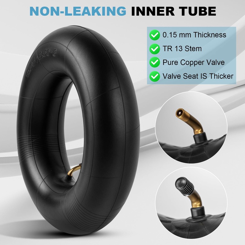 Hsupawa Replacement Inner Tubes 4.10/4.00/3.50-6 (13 x 4.00-6) with TR87