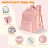 HOMIGLAM Diaper Bag Backpack with Changing Pad & Waist Pack,