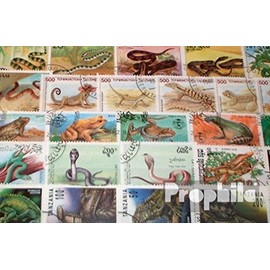 Motives 50 various Reptiles stamps (Stamps for collectors) Amphibians/reptiles/dinosaurs