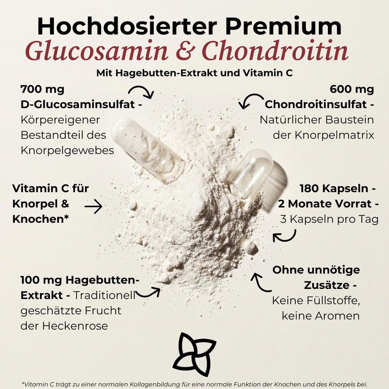 wabi sabi Glucosamine & Chondroitin - 180 Vegetarian Capsules -