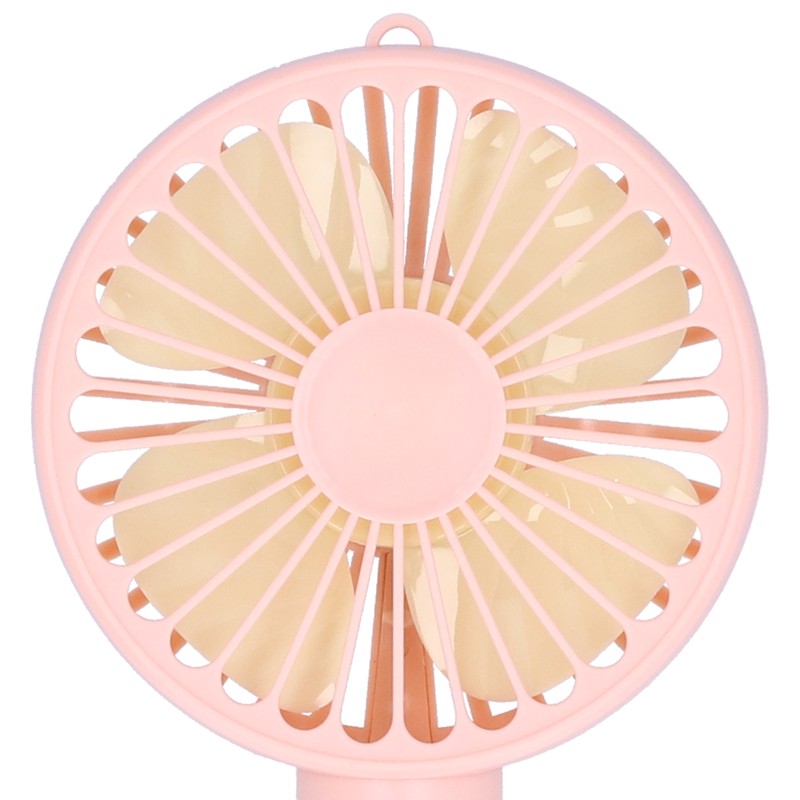 Handheld Electric Fan 4‑Blade 3‑Speed Adjustable USB Rechargeable Cooling Tool