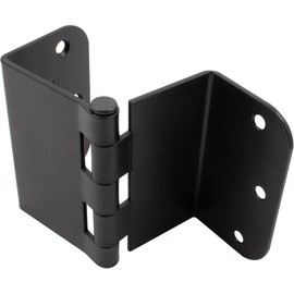 Swing Clear Offset Hinge, 3-1/2 Inches, 5/8" Radius Corner, Fits Doors 1-3/8" to 1-3/4" Thick, 2-Pack, Matte Black by Stone Harbor Hardware