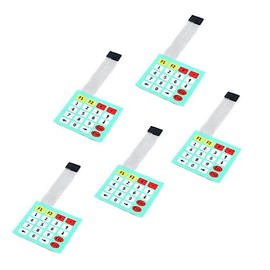 JESSINIE 5Pcs 4x5 Matrix Array Membrane Switch 20 Key Keypad Membrane Switch 85*75mm Microcontroller Extended Keyboard 9Pin for Arduino