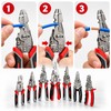 12-in-1 Multifunctional Wire Stripper Pliers, Foldable Electrician Tool with Live/Neutral