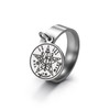 Tetragrammaton Pentagram Ring for Men Women Stainless Steel Sacred Geometry