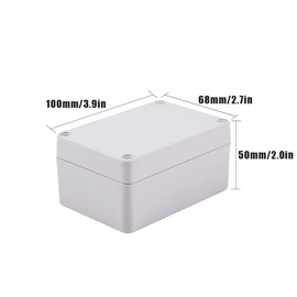 Lwuey ABS Electronic Housing, 100 x 68 x 50 mm Waterproof IP65 Empty Project Housing Plastic Junction Box Flame Retardant Junction Box for Electrical Installations Grey for Industrial Solar Systems