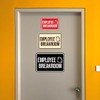Classic Framed Employee Breakroom Sign (Blue) - Large