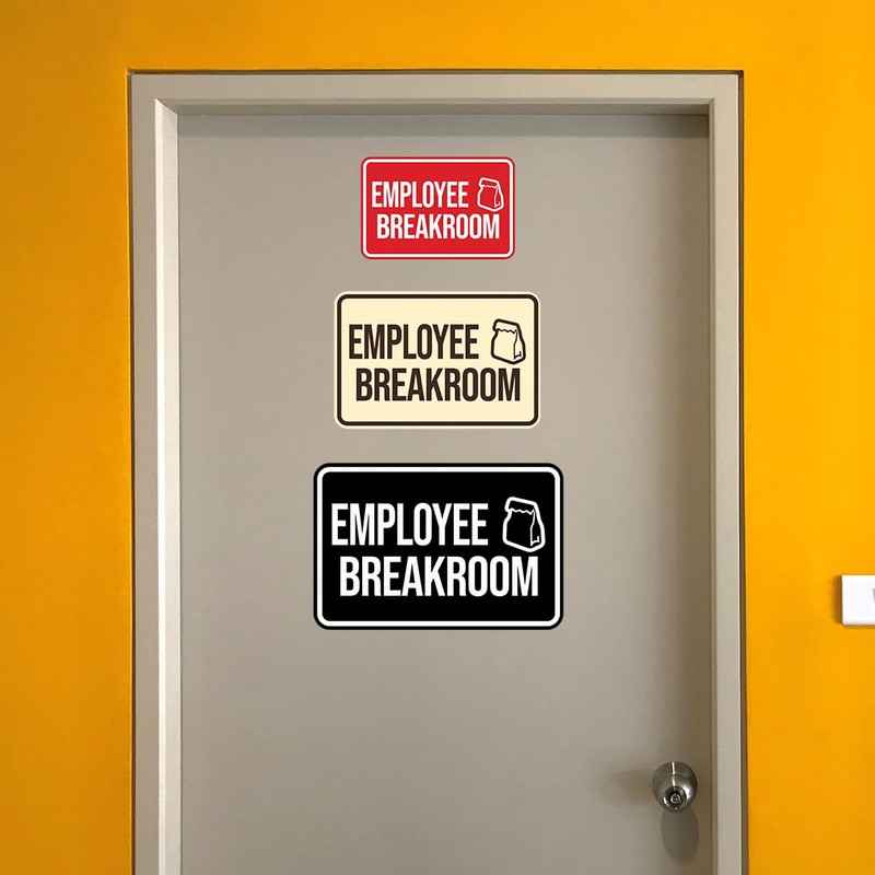 Classic Framed Employee Breakroom Sign (Blue) - Large