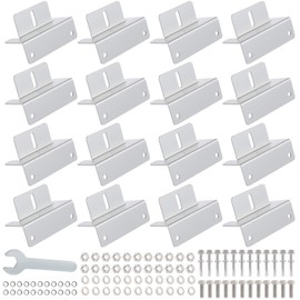 Mixiflor 16 Units Solar Panel Mounting Brackets, Lightweight Anti-Corrosion Solar Panel Z Brackets, Solar Panel Mounts for RVs, Trailers, Boats, Yachts, Wall and Other Off Gird Roof, Sliver