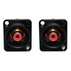 (2) Two Original NEUTRIK NF2D-B-2 RCA Panel Mount Jack RED