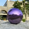 Premium Stainless Steel Gazing Globe Mirror Ball - Brilliant Purple