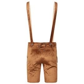Regenboog Men Oktoberfest Costume Trousers,Oktoberfest Pants Men,Bavarian Lederhosen with Straps for Men,Oktoberfest Traditional Manswear Costume,Brown Shorts,L