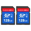INDMEM 128GB SD Card 2Pack, C10, U3, V30, High Speed