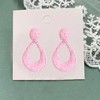 Chanaiqw Teardrop Handmade Statement Raffia Earrings Cute Boho Rattan Dangle