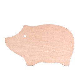 EVERYJOY Serving Board Made of Beech Wood Chopping Board Breakfast Board for Cutting and Serving (Pig, 31 x 19 x 1.5 cm)