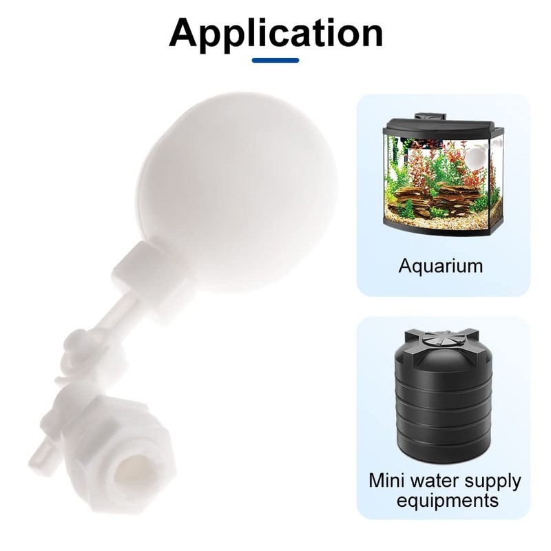 1/4" Plastic Float Valve for Aquarium Water Tank Auto Fill