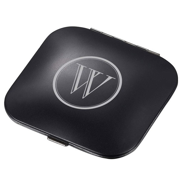 Personalized Visol Matte Black Anodized Aluminum Pocket Mirror with Free