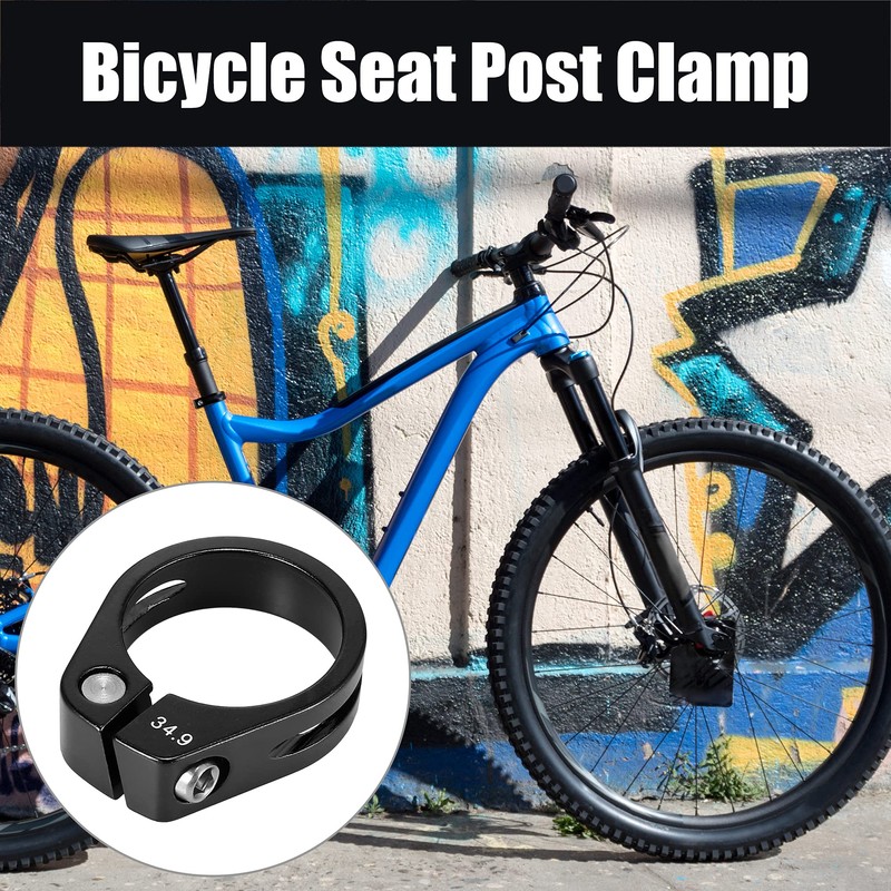 X AUTOHAUX 34.9mm Aluminium Alloy Bicycle Seat Post Clamp Seat