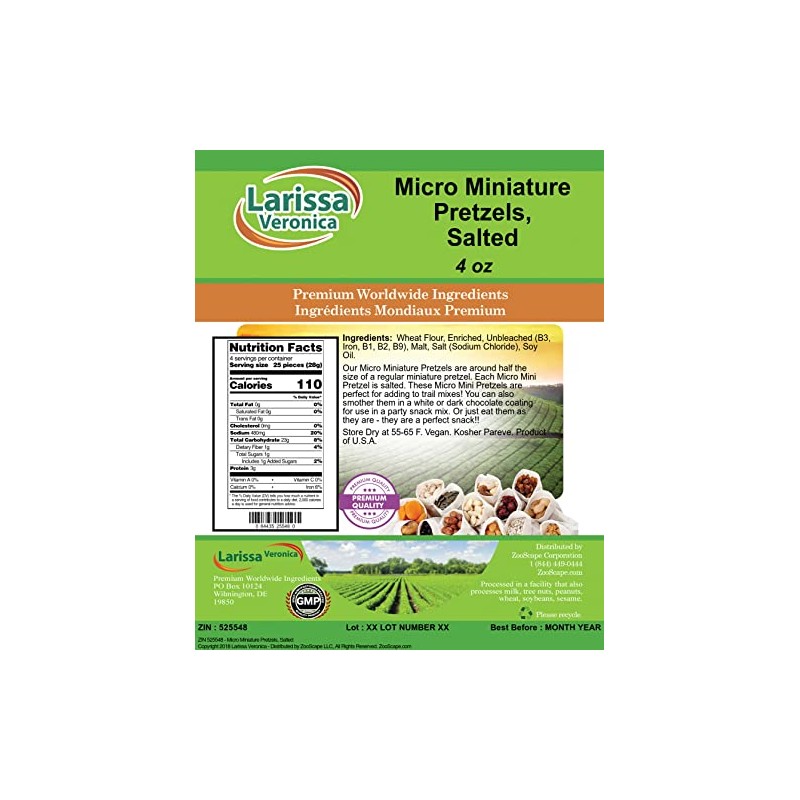 Micro Miniature Pretzels, Salted (4 oz, ZIN: 525548)