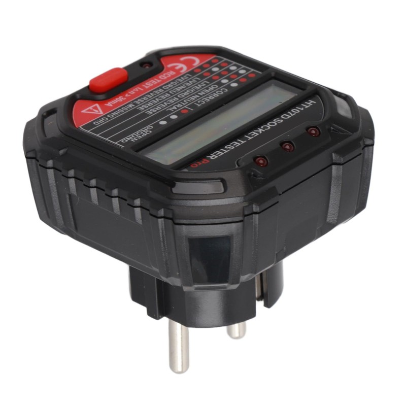 Advanced with Voltage Display GFCI Output Tester, 90-250 V Socket