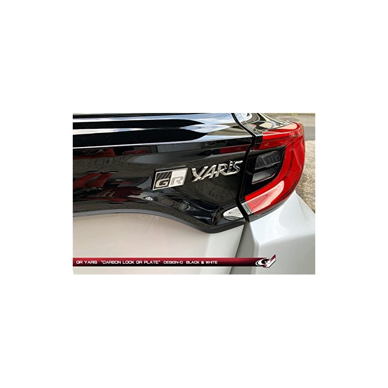Grazio&Co. GR Yaris Carbon Look GR Plate Front TYPE-C BK*WH