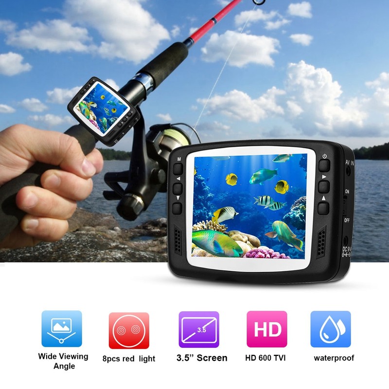 3.5 Inch HD IR Night Vision Underwater Camera Color Diving