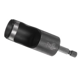 Kozelo Leather Hole Punch Tool - [22mm x 1/4" Shank] Extension Hex Shank Drill Bit High-Carbon Steel Rotary Hollow Puncher for Fabric Leathercraft Belts Use, 119mm Length