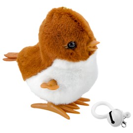 VOSSOT Children's Christmas Wind-Up Toy, Easter Wind-Up Chicken Toy, Sparrow Figure Plush Toy, Christmas Wind-Up Toy for Children and Adults for Easter and Children's Birthdays