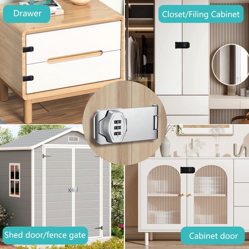 Bifold Door Lock, Closet Door Lock Keyless Combination Lock for