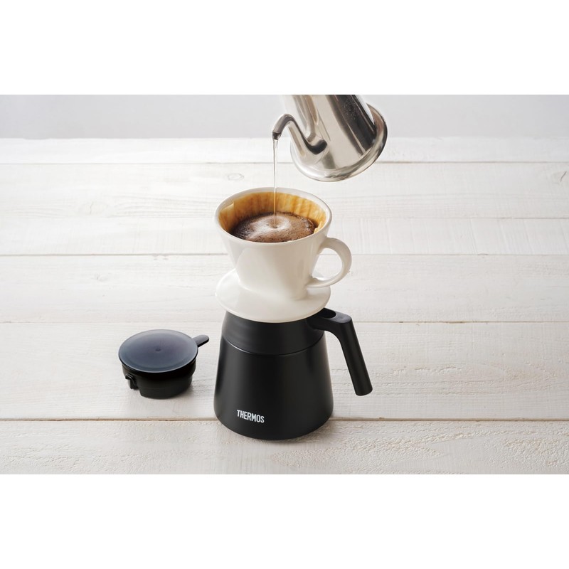 THERMOS Vacuum Insulated Coffee Server 720ml Black All Parts Dishwasher-Safe