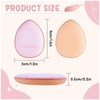 LuckyOpt 6Pcs Finger Powder Puff, Teardrop Loose Powder Puff and