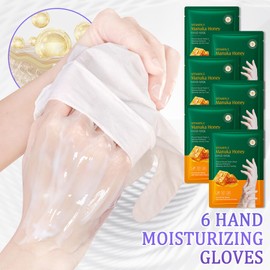 LJYBoBin Hand Mask Moisturizing Gloves 6 Pack,Hydrating Hand Mask for Women,Soft Gloves for Dry Cracked Skin G