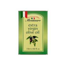 Montinaro Italian Extra Virgin Olive Oil – Cold-Pressed EVOO from Puglia – 3L (101 fl oz) Tin – Coratina Monovarietal – Rich, Peppery Flavor – Non-GMO, Vegan, Single-Origin – Imported from Italy