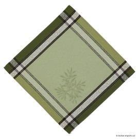 Olive Vert French Jacquard Napkin, 20 x 20