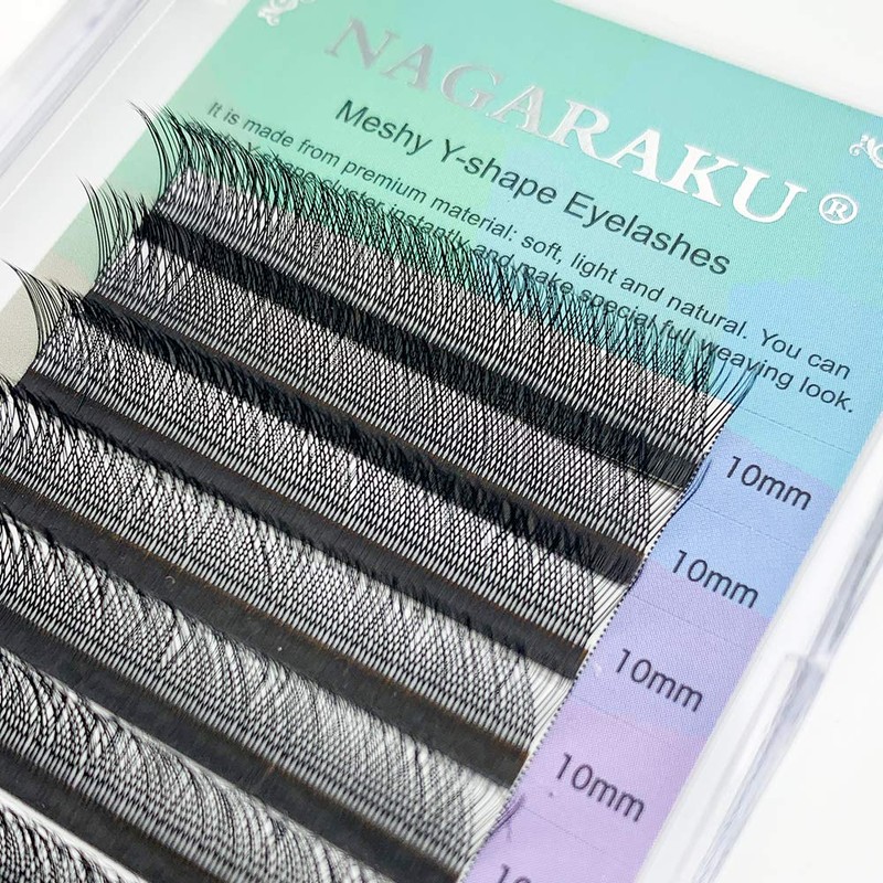 NAGARAKU Eyelash Extension 4D Cross YY Shape Volume Eyelashes Prefabricated