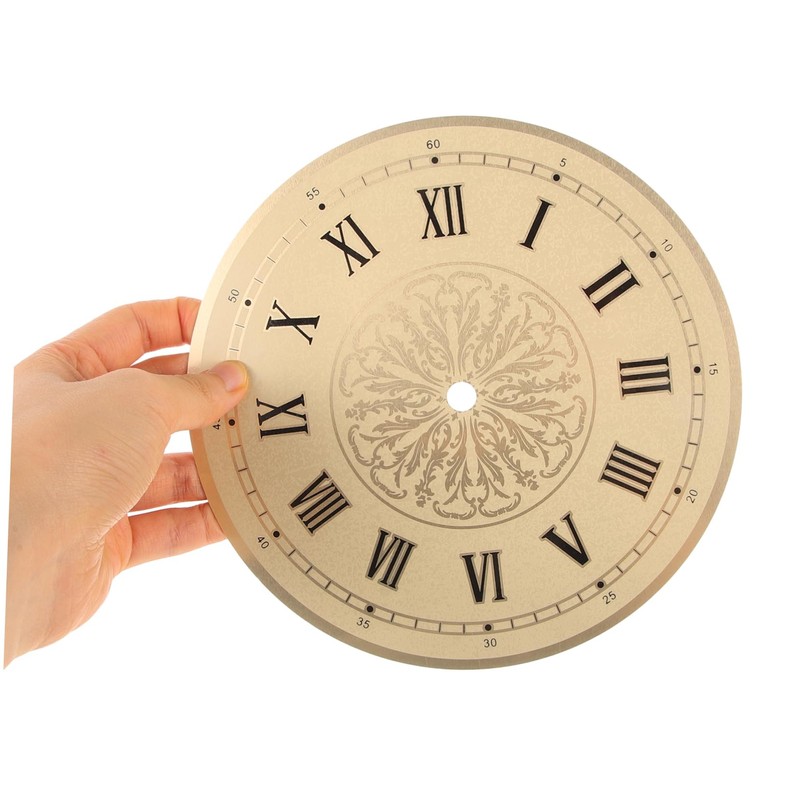 TEHAUX DIY Clock Dial Replacement Round Aluminum Dial for Clock