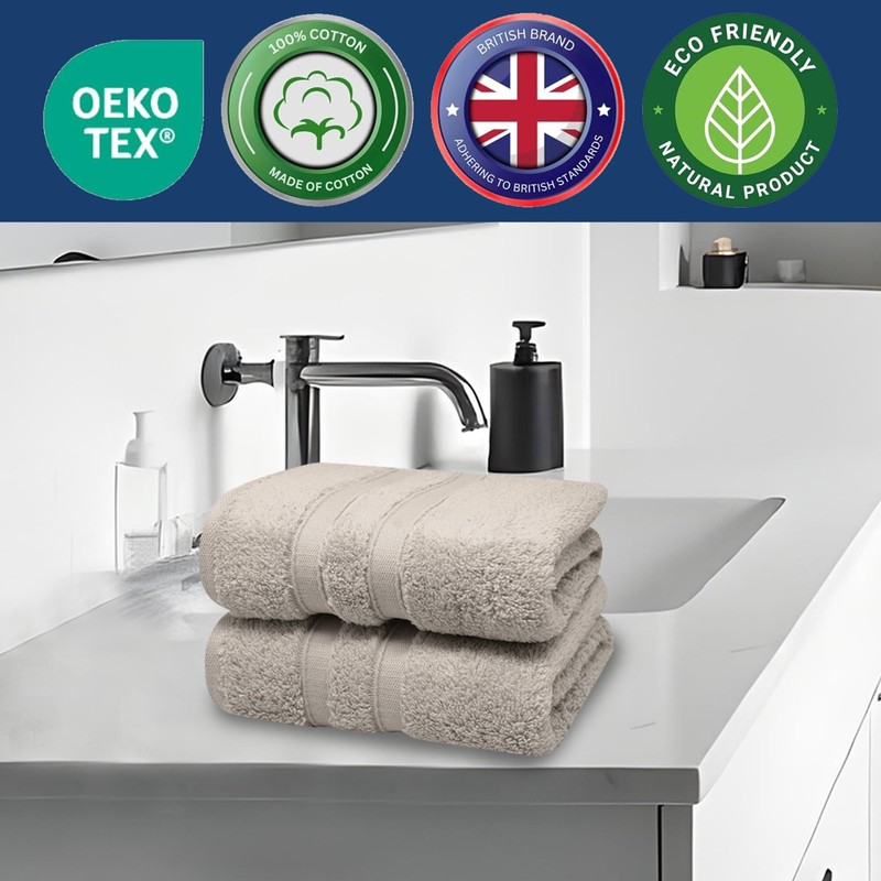Towelogy ZHT_09 Premium Hand Towels - 100% Zero Twist Cotton