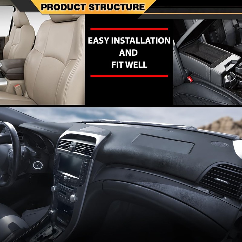 CNNELL Dash Board Cover Compatible with Acura TL 2004 2005