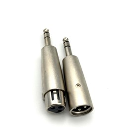 Qczhiwen 6.35mm 1/4 Inch TRS to XLR Adapter, 6.35mm Male to XLR Male Adapter, 1/4 to XLR Connector, 1/4 TRS Male to XLR 3Pin Female Socket Audio Adapter, for Mixers Microphones